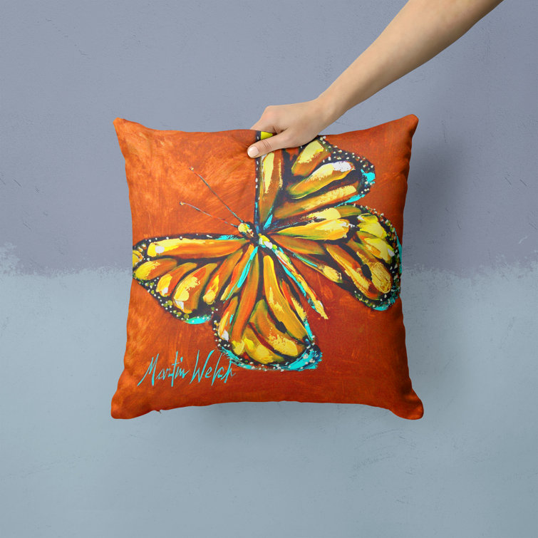 Orange discount butterfly pillow